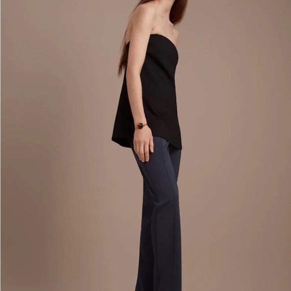 Aritzia Babaton Alice Strapless Tube Top Blouse Side Slit | Size XS Black - Picture 3 of 12